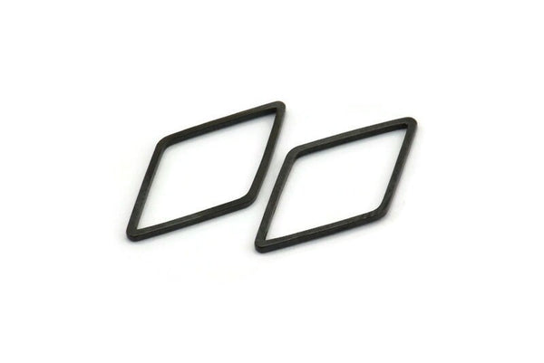 Black Diamond Earring Finding, 50 Oxidized Brass Black Diamond Connectors (13x23mm) Bs 1128 S457