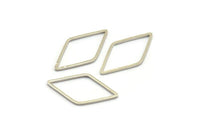 Silver Diamond Connector, 50 Silver Tone Diamond Connectors, Findings (13x23mm) BS 2392