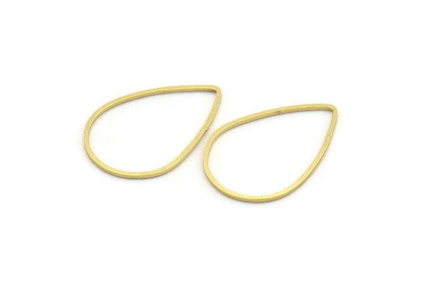 Brass Drop Connector, 50 Raw Brass Drop Connectors (25x17x0.80mm) Bs 1126