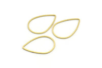 Brass Drop Connector, 50 Raw Brass Drop Connectors (25x17x0.80mm) Bs 1126