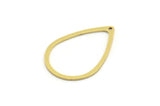 Brass Drop Charm, 24 Raw Brass Drop Shaped Charms With 1 Hole, Earrings, Findings (29x20.5x0.80mm) A4294