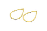 Brass Drop Charm, 24 Raw Brass Drop Shaped Charms With 1 Hole, Earrings, Findings (29x20.5x0.80mm) A4294