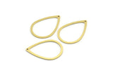 Brass Drop Charm, 24 Raw Brass Drop Shaped Charms With 1 Hole, Earrings, Findings (29x20.5x0.80mm) A4294