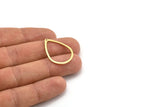 Brass Drop Charm, 24 Raw Brass Drop Shaped Charms With 1 Hole, Earrings, Findings (29x20.5x0.80mm) A4294