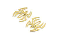 Brass Spider Charm, 12 Raw Brass Spider Shaped Charms With 1 Loop (19x17x0.60mm) A4314