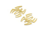 Brass Spider Charm, 12 Raw Brass Spider Shaped Charms With 1 Loop (19x17x0.60mm) A4314