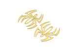 Brass Spider Charm, 8 Raw Brass Spider Shaped Charms With 1 Loop (30x26x0.60mm) A4312
