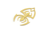 Brass Spider Charm, 10 Raw Brass Spider Shaped Charms With 1 Loop (32x21x0.60mm) A4309