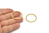29.5mm Circle Connector, 10 Raw Brass Circle Connectors (29.5x2x1mm) A4119
