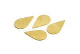 Brass Drop Blank, 12 Raw Brass Drop Blanks, Drop Charms (17x10x0.80mm) A4121