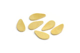 Brass Drop Blank, 24 Raw Brass Drop Blanks, Drop Charms (14x7x1mm) A4125