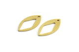 Brass Marquise Charm, 12 Raw Brass Diamond Shape Charms With 1 Hole (23x12x1mm) A4128