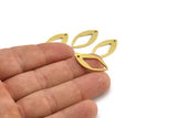 Brass Marquise Charm, 12 Raw Brass Diamond Shape Charms With 1 Hole (23x12x1mm) A4128