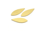 Brass Drop Blank, 24 Raw Brass Drop Blanks, Drop Charms (18x6.5x0.60mm) A4322