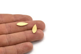 Brass Drop Blank, 24 Raw Brass Drop Blanks, Drop Charms (18x6.5x0.60mm) A4322