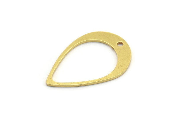 Pirinç Damla Şeklinde Tılsım, 1 Delikli 24 Ham Pirinç Damla Şeklinde Tılsım, Küpeler, Bulgular (23x16x0,80 mm) A4325