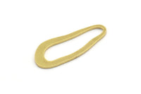 Brass Irregular Charm, 12 Raw Brass Irregular Charms Without Hole, Findings (32x13x1mm) D0723
