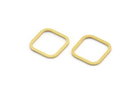 Kare Pirinç Charm, 50 Ham Pirinç Kare Bağlantı Parçası (12x0,80 mm) A4149