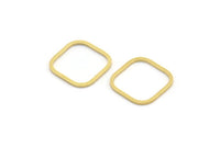 Kare Pirinç Charm, 50 Ham Pirinç Kare Bağlantı Parçası (14x0,80 mm) A4150
