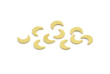 Brass Moon Blank, 100 Raw Brass Crescent Moon Blanks, Brass Blanks (8x3x0.80mm) A4132