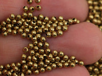 500 Raw Brass Spacer Bead , Findings (2 mm)  brs 0102 (B0028)
