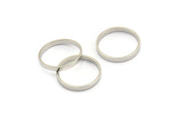 Silver Circle Connector, 24 Silver Tone Circle Connectors, Rings, Findings (17.5x2mm) BS 2421