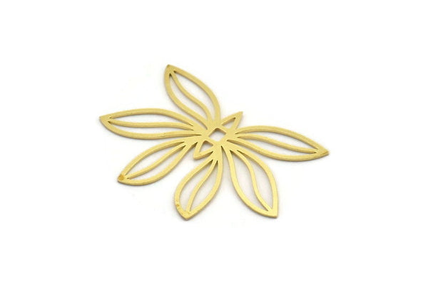 Brass Butterfly Charm, 6 Raw Brass Butterfly Shaped Charms, Earring Findings (30x43x0.60mm) A4342
