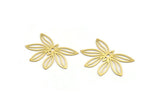 Brass Butterfly Charm, 6 Raw Brass Butterfly Shaped Charms, Earring Findings (30x43x0.60mm) A4342