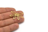 Brass Butterfly Charm, 10 Raw Brass Butterfly Shaped Charms, Earring Findings (25x36x0.60mm) A4341