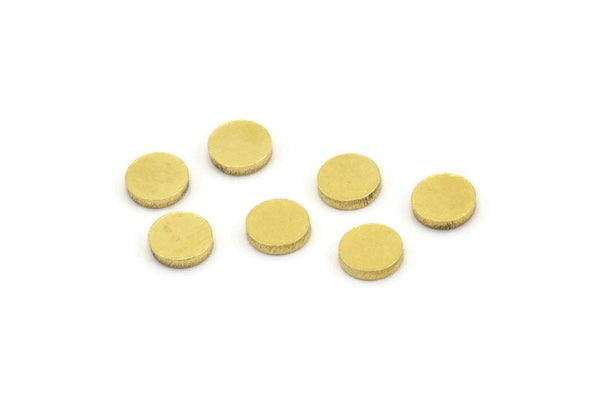 Brass Round Tag, 50 Raw Brass Round Stamping Blanks, Findings (6x1.2mm) A4171