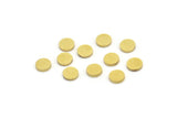Brass Round Tag, 50 Raw Brass Round Stamping Blanks, Findings (6x1.2mm) A4171
