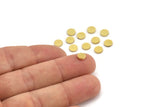 Brass Round Tag, 50 Raw Brass Round Stamping Blanks, Findings (6x1.2mm) A4171