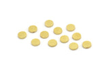 Brass Round Tag, 100 Raw Brass Round Stamping Blanks, Findings (5x1mm) A4170