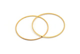 Gold Plated Rings, 8 Gold Plated Brass Circle Connectors (40mm) Bs-1110 Q0040