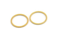 19mm Circle Connectors, 12 Gold Plated Brass Circle Connectors (19x1x1mm) Bs 1095 Q0379