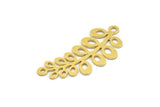Brass Leaf Charm, 10 Raw Brass Branch Charms With 1 Loop, Charm Pendants (32x14x0.60mm) A4356