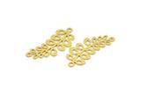 Brass Leaf Charm, 10 Raw Brass Branch Charms With 1 Loop, Charm Pendants (32x14x0.60mm) A4356