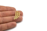 Brass Leaf Charm, 10 Raw Brass Branch Charms With 1 Loop, Charm Pendants (32x14x0.60mm) A4356