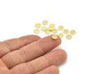 Brass Hexagon Blank, 100 Raw Brass Tiny Hexagon Blanks (6x0.80mm) M03379