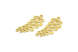 Brass Leaf Charm, 12 Raw Brass Branch Charms With 1 Loop, Charm Pendants (26x12x0.60mm) A4355