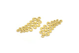 Brass Leaf Charm, 12 Raw Brass Branch Charms With 1 Loop, Charm Pendants (26x12x0.60mm) A4355