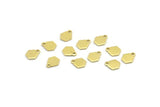 Brass Hexagon Charm, 100 Raw Brass Tiny Hexagon Charms With 1 Hole (7x6x0.80mm) M03378