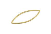 Brass Marquise Ring , 100 Raw Brass Marquise Ring, Connector, Charms (16x41x0.80mm) Bs 1167
