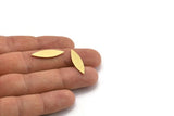 Brass Marquise Blank, 24 Raw Brass Tiny Marquise Blanks, Stamping Blanks (25x7x0.80mm) A4370