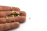 Brass Drop Blank, 250 Raw Brass Tiny Drop Blanks, Drop Charms (3x5x0.80mm) A4369