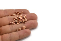 Copper Spacer Beads, 200 Raw Copper Tube Beads (7x2mm) A0663