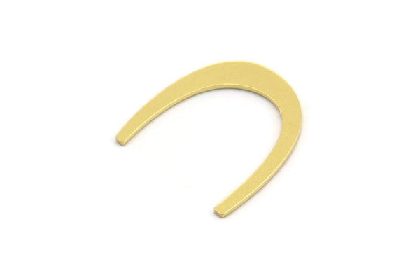 Brass Blank, 24 Raw Brass, Brass Blanks, U Shaped Blanks, Brass Semi Circle Blanks (18x3x0.60mm) A4384