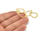 Brass Drop Connector, 24 Raw Brass Drop Connectors (16x23x0.8mm) A4177