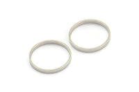 Silver Circle Connector, 24 Silver Tone Circle Connectors, Rings, Findings (20x2x0.8mm) BS 2095
