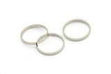 Silver Circle Connector, 24 Silver Tone Circle Connectors, Rings, Findings (20x2x0.8mm) BS 2095